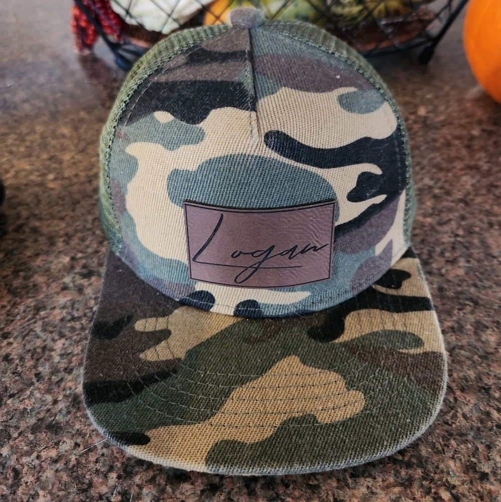 Toddler camo flat bill hat